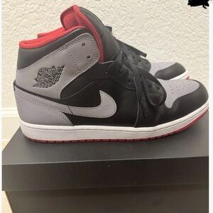 Air Jordan Black and Red High-Top Sneakers
